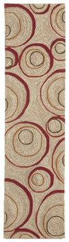 Trans Ocean Spello Hoops Red Area Rug by Liora Manne