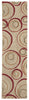 Trans Ocean Spello Hoops Red Area Rug 2'0'' X 8'0'' Runner