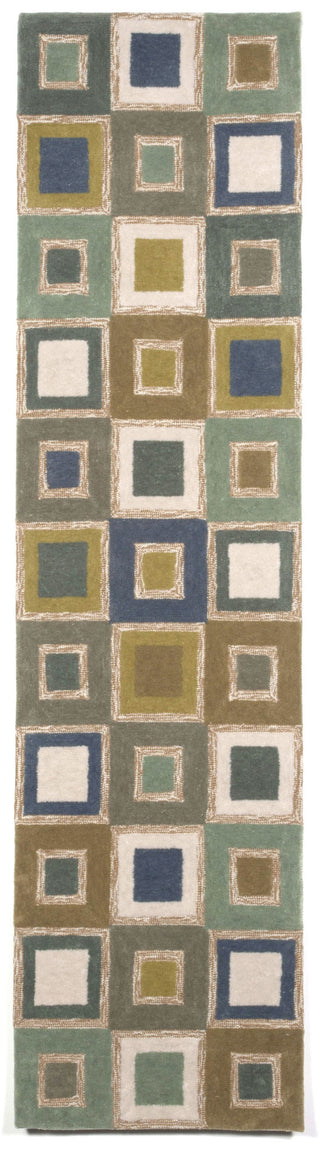 Trans Ocean Spello Big Squares Blue Area Rug Main