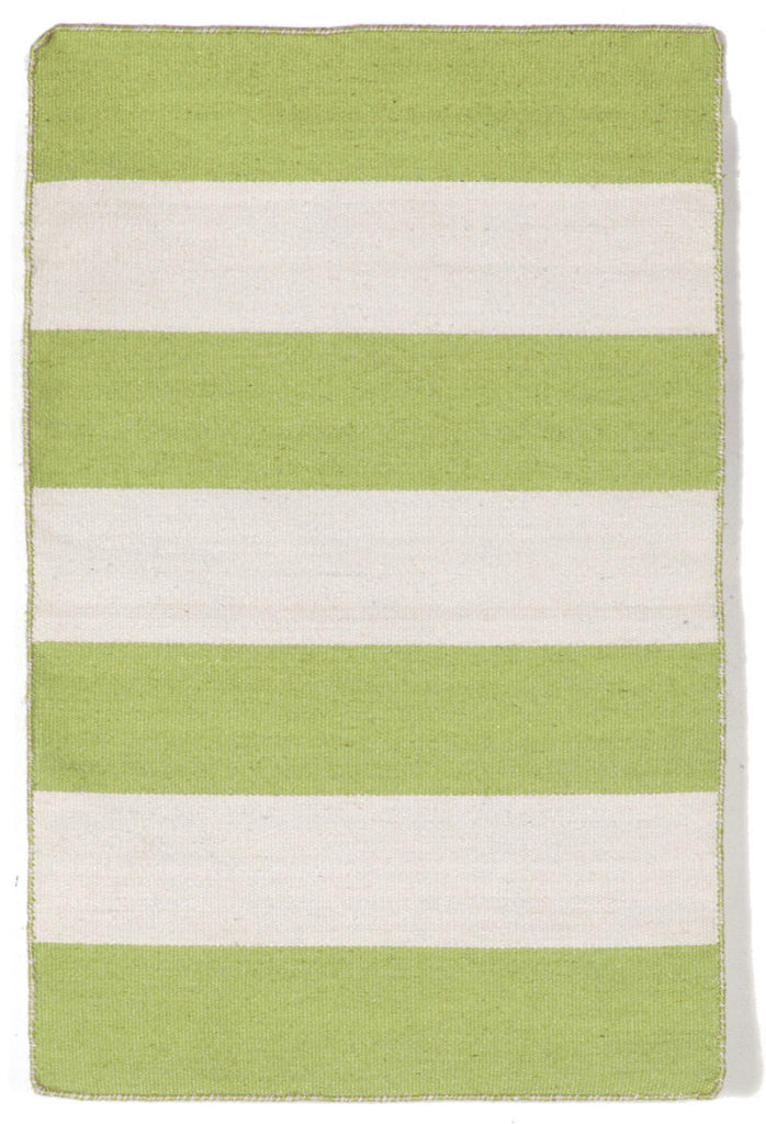 Trans Ocean Sorrento Rugby Stripe Green Area Rug 2' 0'' X 3' 0''