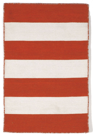 Trans Ocean Sorrento Rugby Stripe Rust Area Rug 2' 0'' X 3' 0''