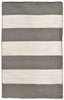 Trans Ocean Sorrento Rugby Stripe Grey Area Rug 2' 0'' X 3' 0''