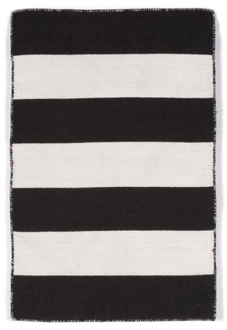 Trans Ocean Sorrento Rugby Stripe Black Area Rug Main