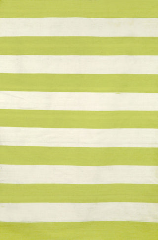 Trans Ocean Sorrento Rugby Stripe Green Area Rug main image