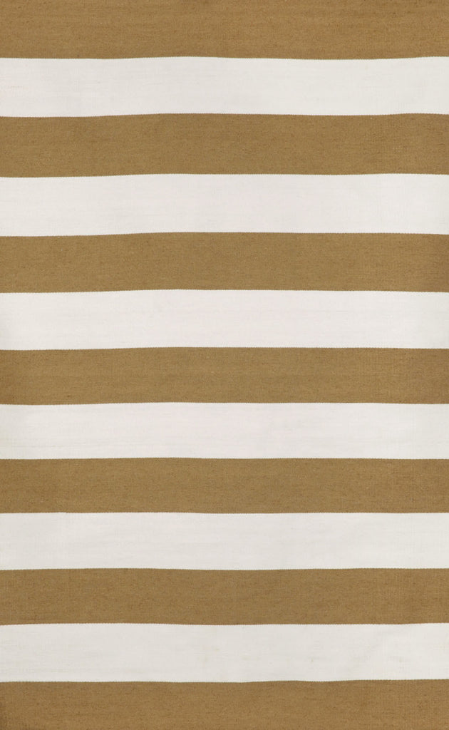 Trans Ocean Sorrento Rugby Stripe Khaki Area Rug main image