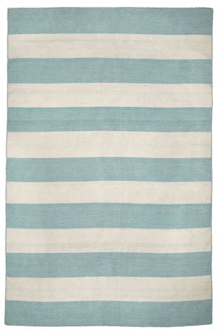 Trans Ocean Sorrento Rugby Stripe Blue Area Rug main image