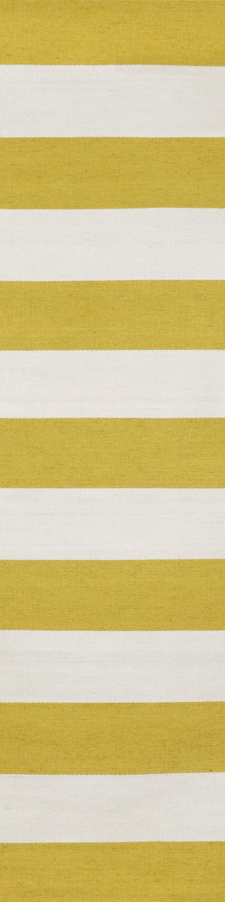 Trans Ocean Sorrento Rugby Stripe Yellow Area Rug 2'0'' X 8'0'' Runner