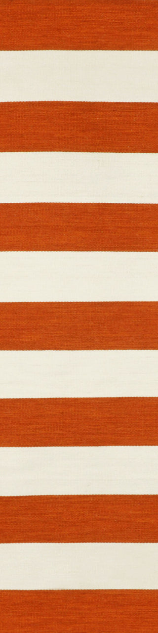 Trans Ocean Sorrento Rugby Stripe Rust Area Rug 2'0'' X 8'0'' Runner