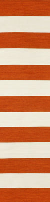 Trans Ocean Sorrento Rugby Stripe Rust Area Rug by Liora Manne