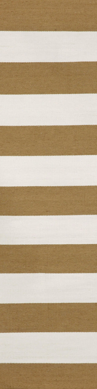 Trans Ocean Sorrento Rugby Stripe Khaki Area Rug Main