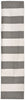 Trans Ocean Sorrento Rugby Stripe Grey Area Rug 2'0'' X 8'0'' Runner