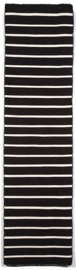 Trans Ocean Sorrento Pinstripe Black Area Rug Main