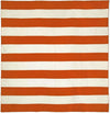 Trans Ocean Sorrento Rugby Stripe Rust Area Rug 8' 0'' Square