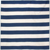 Trans Ocean Sorrento Rugby Stripe Navy Area Rug 8' 0'' Square