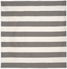 Trans Ocean Sorrento Rugby Stripe Grey Area Rug by Liora Manne