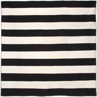 Trans Ocean Sorrento Rugby Stripe Black Area Rug Main