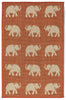 Trans Ocean Terrace Elephants Rust Area Rug 1' 11'' X 2' 11''
