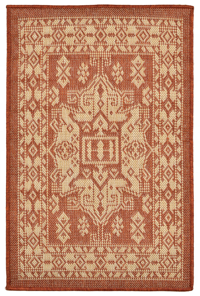 Trans Ocean Terrace Kilim Rust Area Rug by Liora Manne
