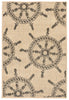 Trans Ocean Terrace Shipwheel Natural Area Rug 1' 11'' X 2' 11''