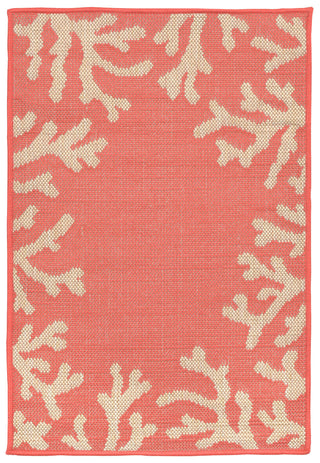 Trans Ocean Terrace Coral Bdr Orange Area Rug Main