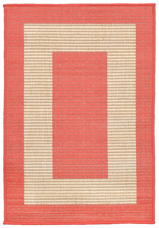 Trans Ocean Terrace Border Orange Area Rug Main