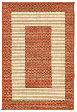 Trans Ocean Terrace Border Rust Area Rug Main