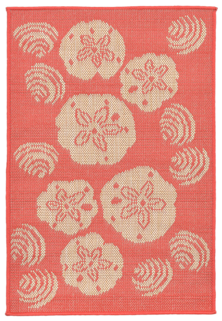 Trans Ocean Terrace Shell Toss Orange Area Rug 1' 11'' X 2' 11''