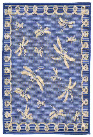 Trans Ocean Terrace Dragonfly Blue Area Rug Main