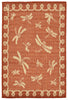 Trans Ocean Terrace Dragonfly Rust Area Rug Main