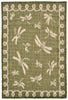 Trans Ocean Terrace Dragonfly Green Area Rug Main
