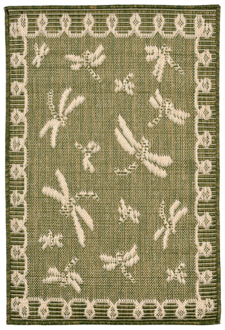 Trans Ocean Terrace Dragonfly Green Area Rug Main