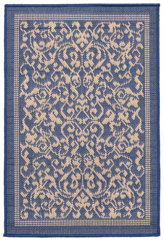 Trans Ocean Terrace Scroll Vine Blue Area Rug Main