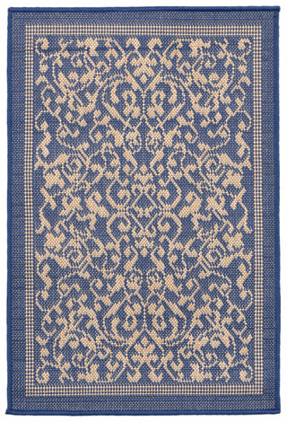 Trans Ocean Terrace Scroll Vine Blue Area Rug by Liora Manne