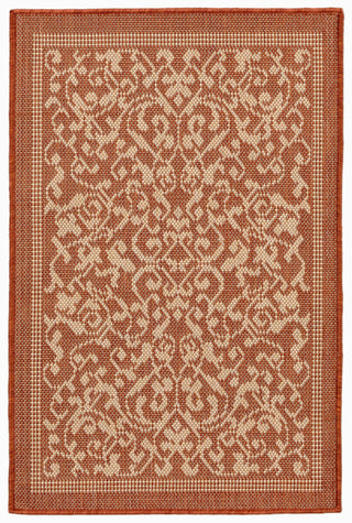 Trans Ocean Terrace Scroll Vine Rust Area Rug Main