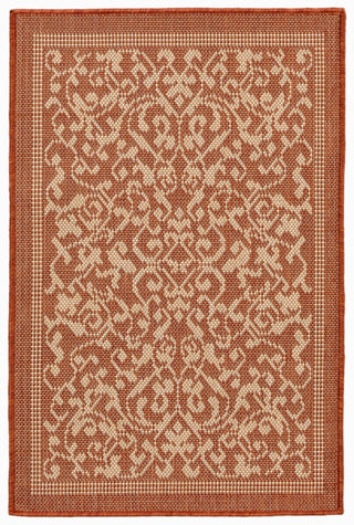 Trans Ocean Terrace Scroll Vine Rust Area Rug by Liora Manne