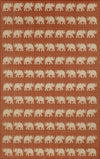 Trans Ocean Terrace Elephants Rust Area Rug 4' 10'' X 7' 6''