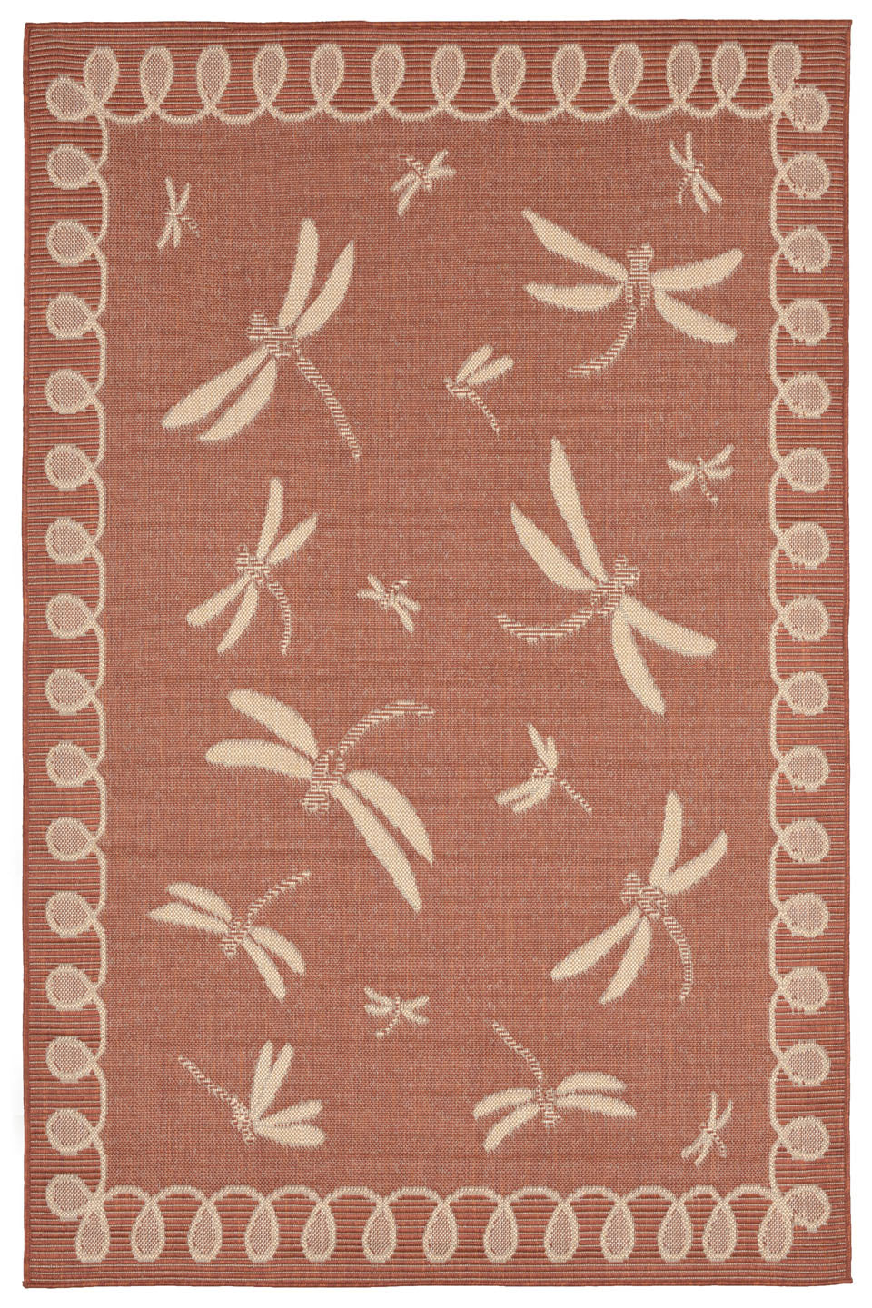 Trans Ocean Terrace Dragonfly Rust Area Rug by Liora Manne main image