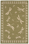 Trans Ocean Terrace Dragonfly Green Area Rug by Liora Manne main image