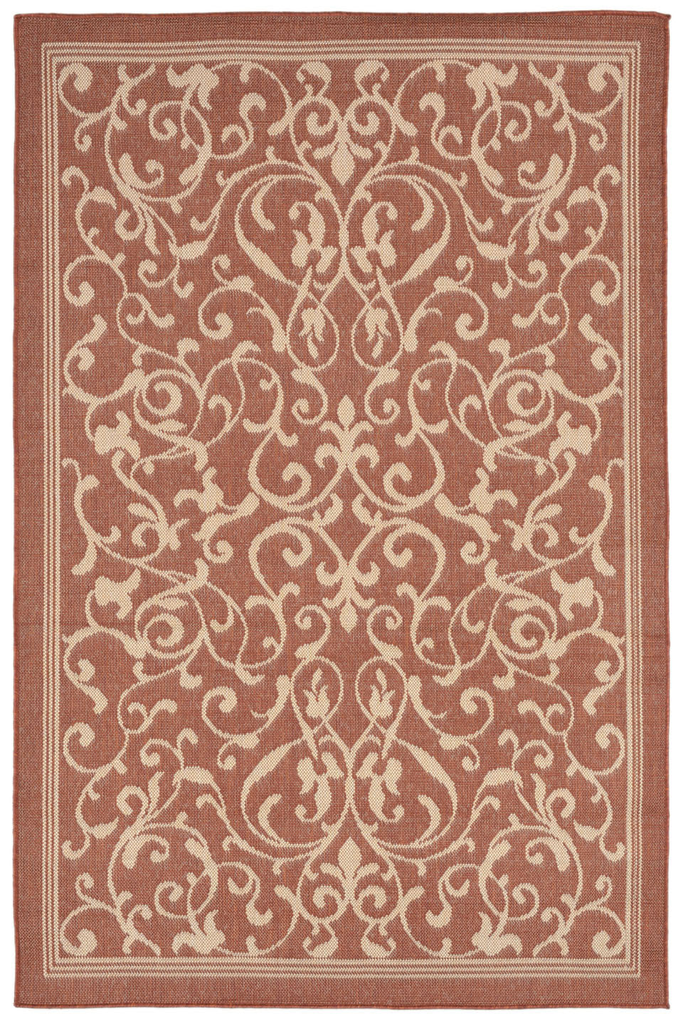 Trans Ocean Terrace Scroll Vine Rust Area Rug by Liora Manne ...