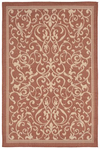 Trans Ocean Terrace Scroll Vine Rust Area Rug main image