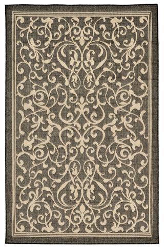 Trans Ocean Terrace Scroll Vine Grey Area Rug main image