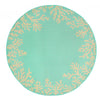 Trans Ocean Terrace Coral Bdr Blue Area Rug 7' 10'' Round