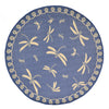 Trans Ocean Terrace Dragonfly Blue Area Rug by Liora Manne 7' 10'' Round