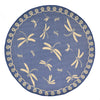 Trans Ocean Terrace Dragonfly Blue Area Rug by Liora Manne 7' 10'' Round