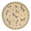 Trans Ocean Terrace Dragonfly Grey Area Rug by Liora Manne 7' 10'' Round