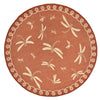 Trans Ocean Terrace Dragonfly Rust Area Rug by Liora Manne 7' 10'' Round