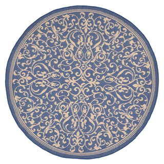 Trans Ocean Terrace Scroll Vine Blue Area Rug by Liora Manne