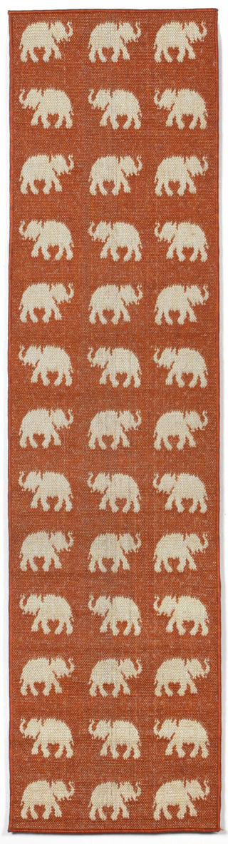 Trans Ocean Terrace Elephants Rust Area Rug Main