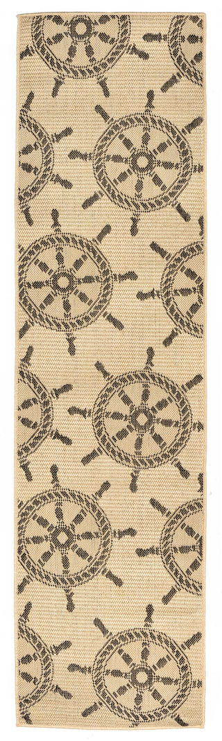 Trans Ocean Terrace Shipwheel Natural Area Rug Main