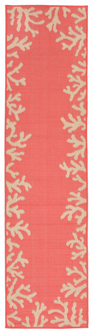 Trans Ocean Terrace Coral Bdr Orange Area Rug Main